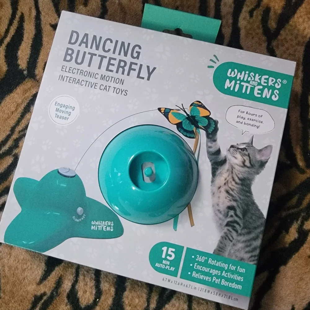 Dancing Butterfly Cat Kitten Interactive Toy